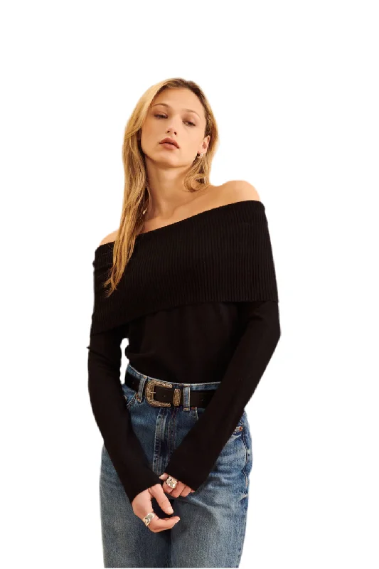 Damon Sweater I Black Slouchy Sweater Dress