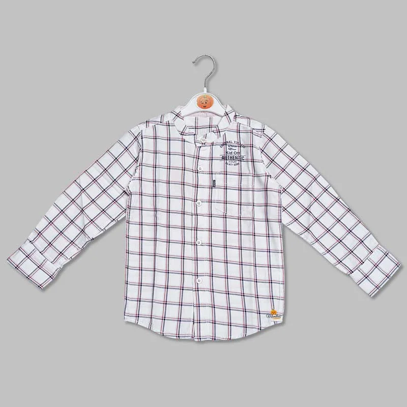 White Check Shirt for Boys Black Shirt Dress