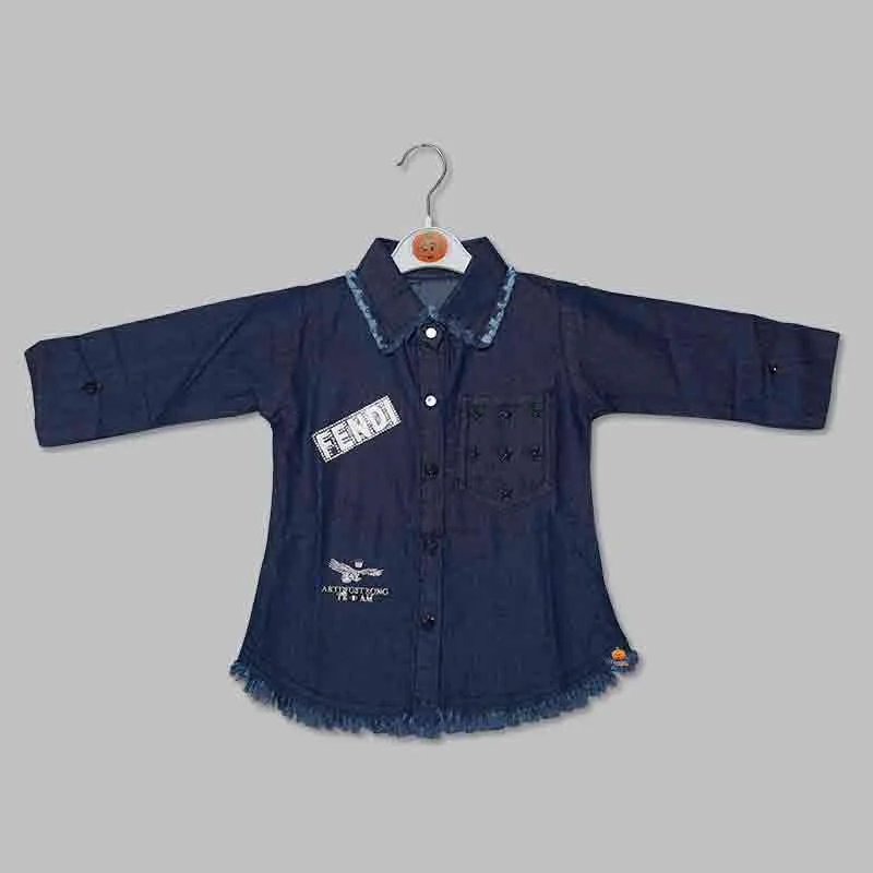 Denim Shirt for Girls Shirt Dress Wrap