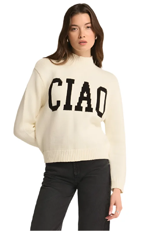 Ciao Intarsia Sweater Simple Knit Sweater