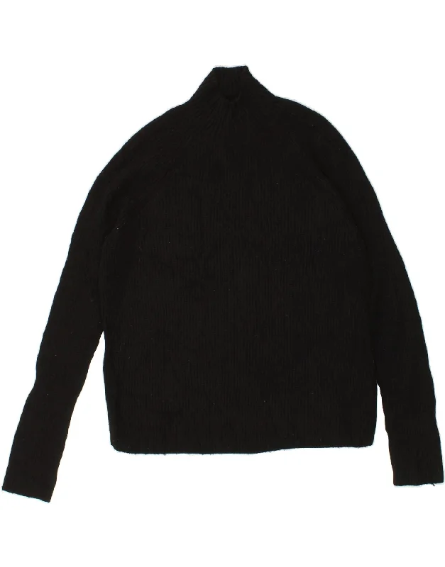 BODEN Womens Turtle Neck Jumper Sweater UK 12 Medium Black Wool Turtleneck sweaters