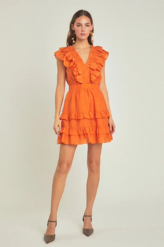 Ruffle Detail Mini Dress Y2K mini dresses