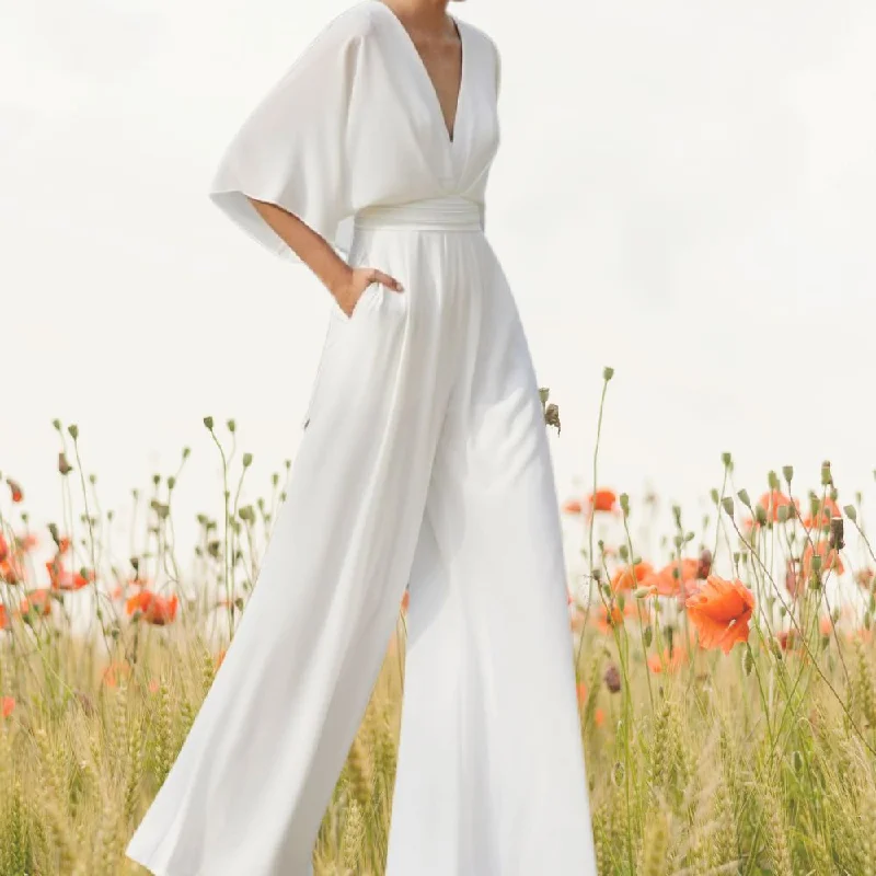 Classic Jumpsuit A-line Bridal Dress