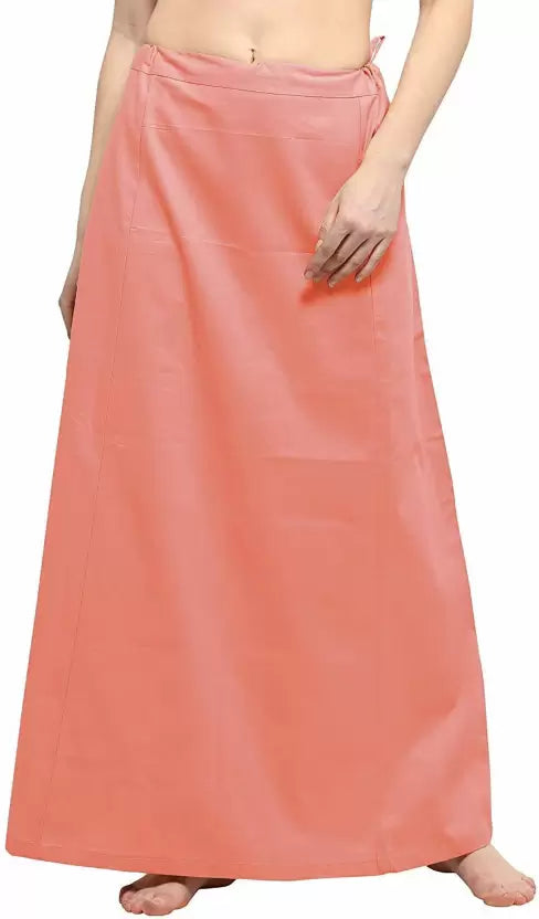 Appealing Peach Color Cotton Readymade Petticoat For Women Lightweight unclassified skirts