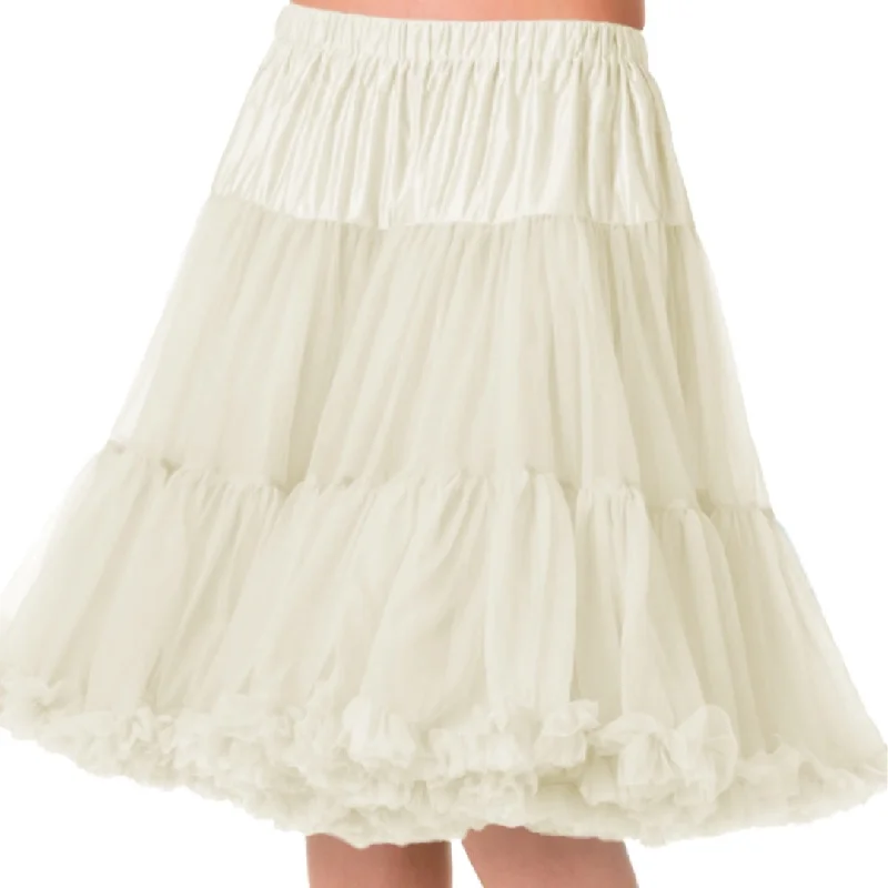 Banned Apparel: Petticoat Ivory- M\L High-waisted unclassified skirts