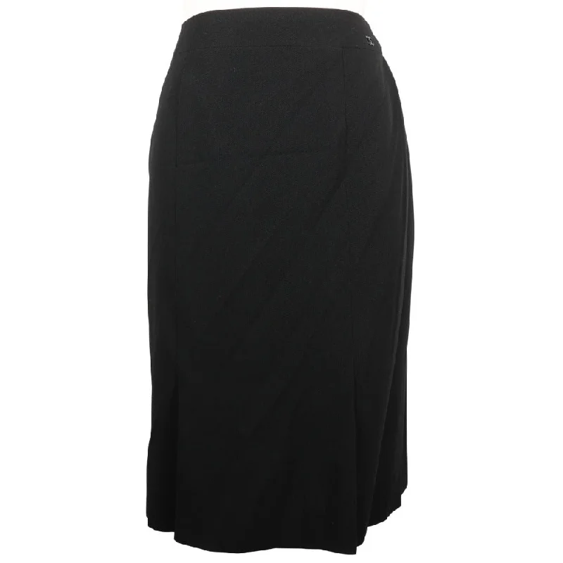 Chanel Wool Skirt Black Used Elegant evening unclassified skirts