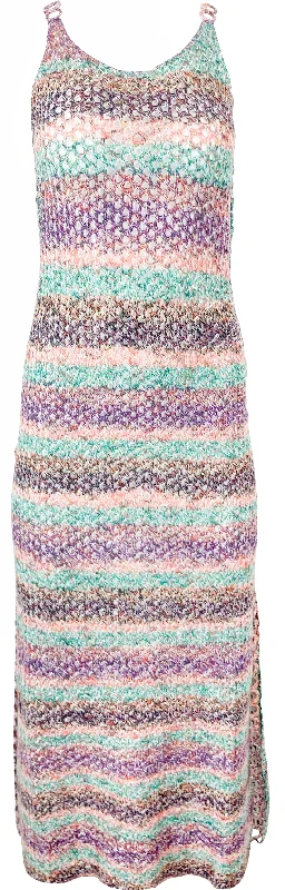 Chloé Crocheted Tank Midi Dress in Multi Smocked midi dresses