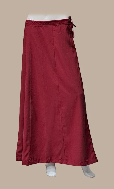 Dark Maroon Cotton Under Skirt Women's unclassified skirts