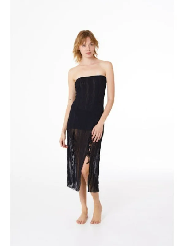 Find Me Now Mariposa Tube Midi Dress Sexy little black midi dresses