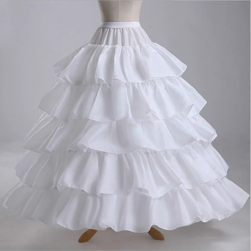 Four Hoop Ruffled Crinoline Petticoat Knitted unclassified skirts