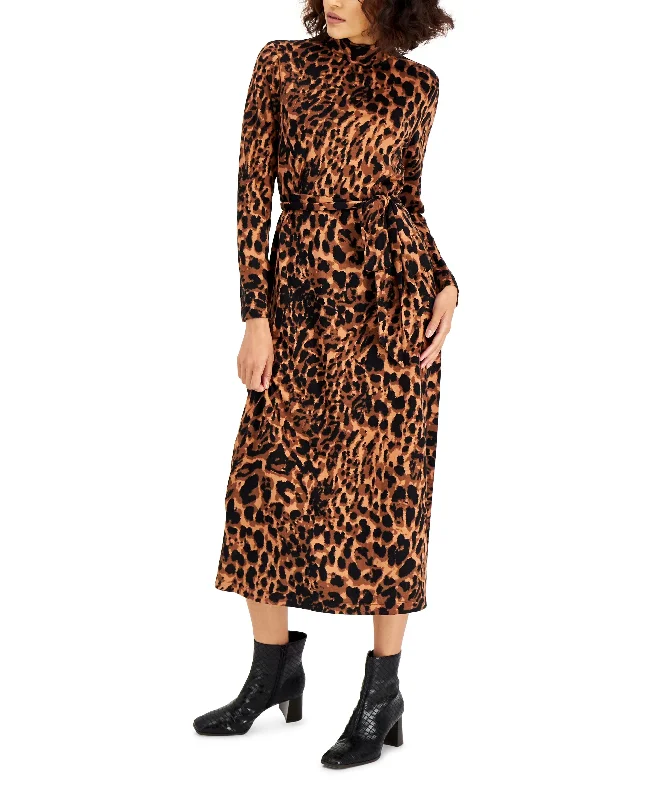 INC International Concepts Animal Print Midi Dress Women's trendy midi dresses sale