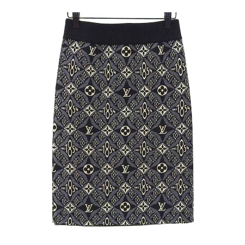 Louis Vuitton Monogram Jacquard Knit Skirt Silk unclassified skirts