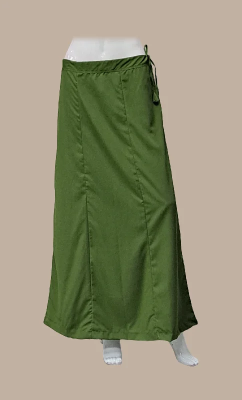 Olive Cotton Under Skirt Earthy tone unclassified skirts