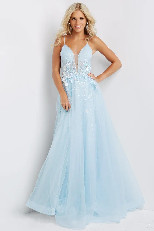 Jovani 07637 Long Spaghetti Strap Prom Dress Preppy maxi dresses