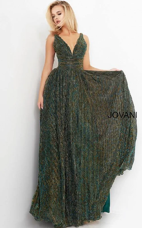 Jovani 02298 Prom Long Sleeveless Pleated Dress Wedding guest maxi dresses