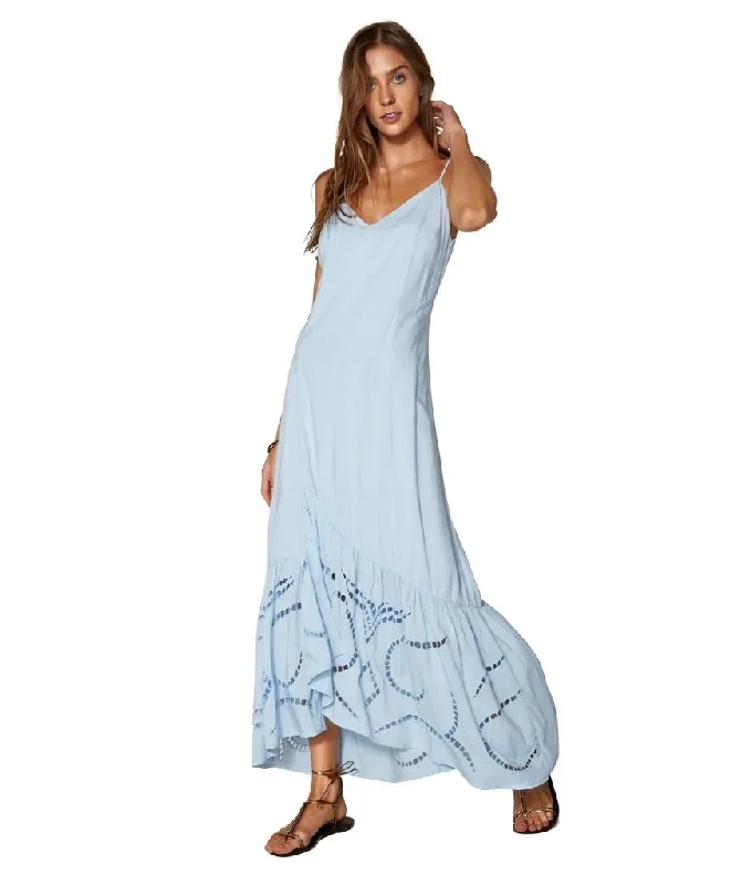 Solid Elma Long Dress Light Blue Budget-friendly maxi dresses