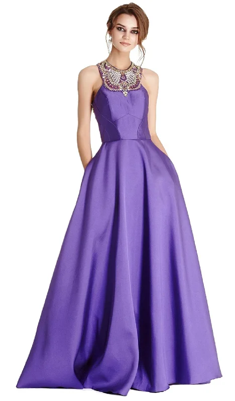 Aspeed Design - Bedazzled Halter Neck Evening Ballgown Hot new arrivals in party dresses