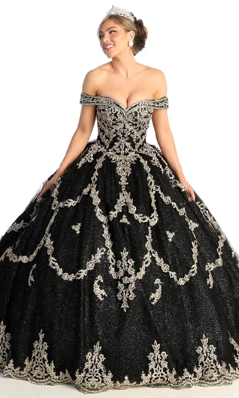 May Queen LK170 - Embellished Off Shoulder A-Line Gown A-line party dresses