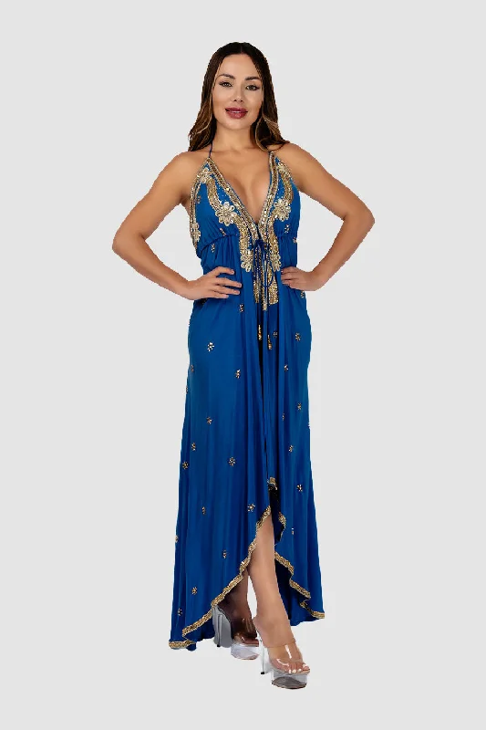 EMBELLISHED COBALT BLUE DRESS Holiday unclassified dresses