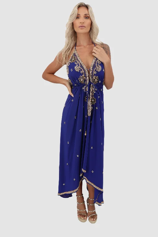 Bali Royal Blue Dress Embroidered unclassified dresses