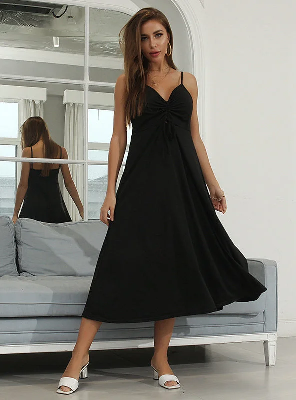 Chuckle Sexy Backless Mid-length Dress Sleeveless unclassified dresses