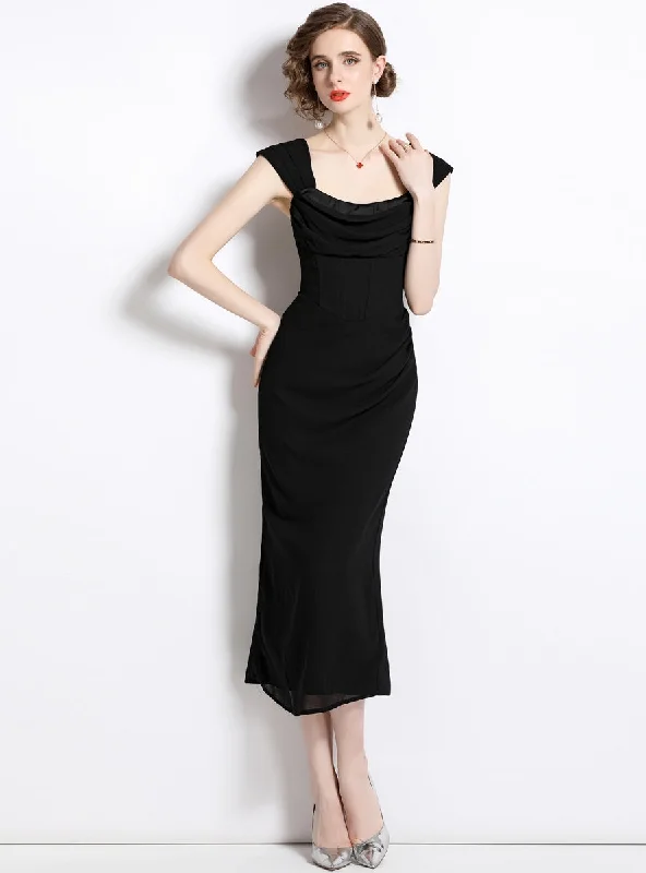 Folding Tube Top Slim Waist Dress Trendy unclassified dresses