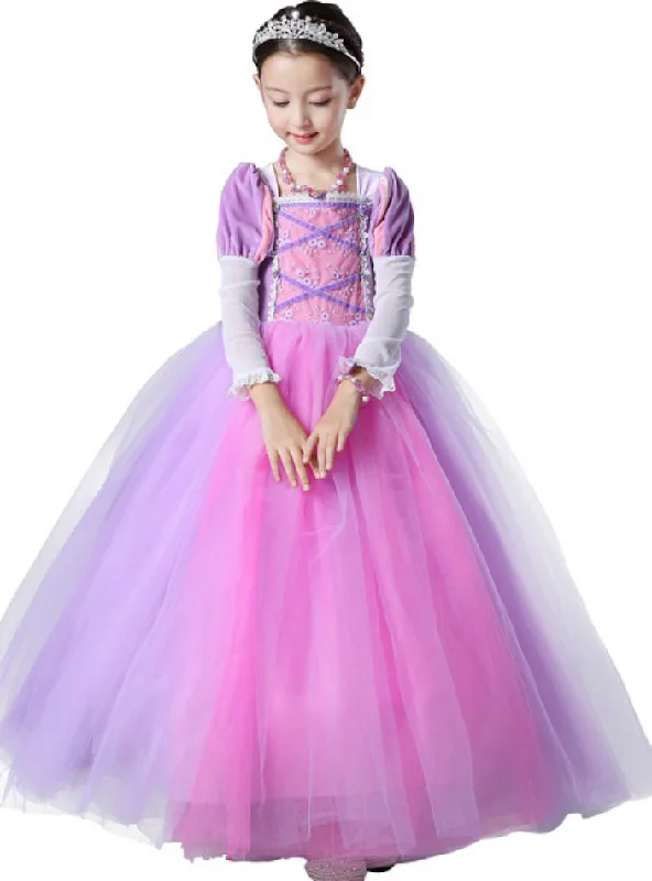 Girls Princess Rapunzel Dresses Full Ball Gown Date night unclassified dresses