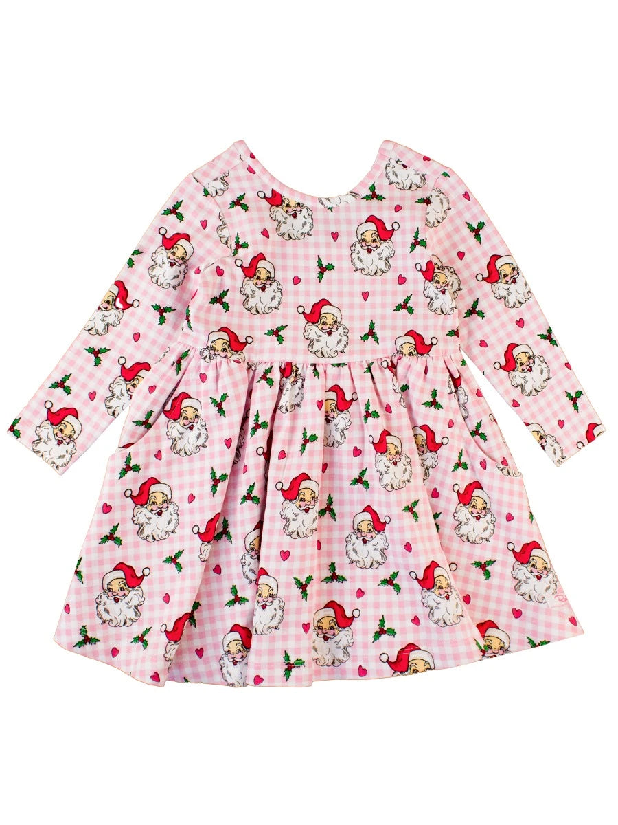 Knit Twirl Dress - Dear Santa Floral unclassified dresses