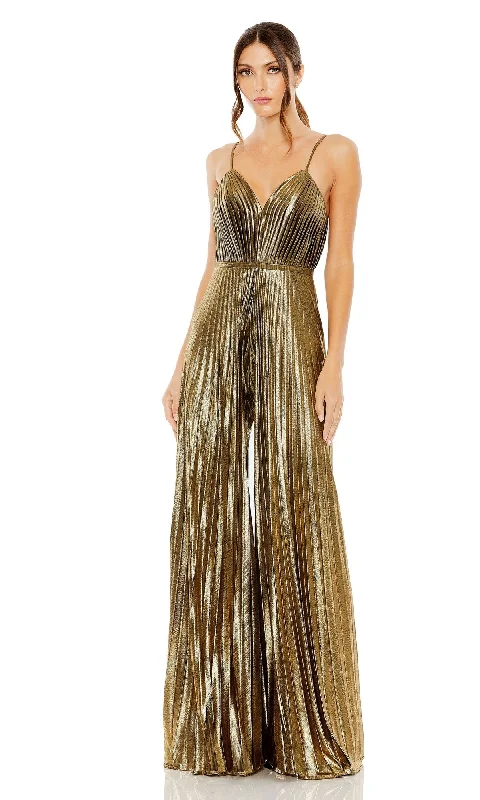 Gold Formal Jumpsuit 27143 by Mac Duggal Discounted unclassified dresses