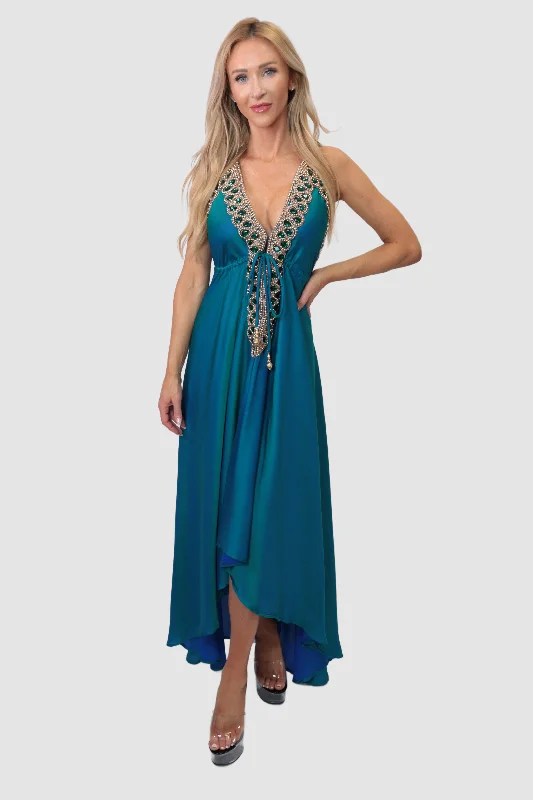 Marrakesh Green/Turq.Ombre Dress Embroidered unclassified dresses