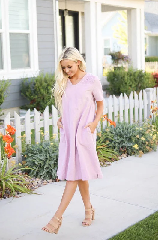 Georgie Lilac Smocked Dress -  Maternity Friendly - FINAL SALE Halter unclassified dresses