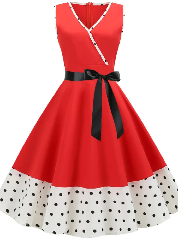 Retro 1950S Polka Dot Dress Halter unclassified dresses