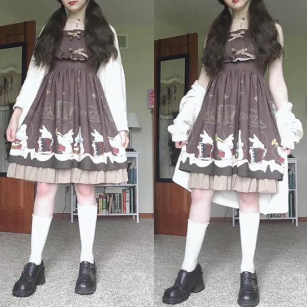 Review For Cute Vintage Rabbit Dress Yv40728 Best-selling unclassified dresses