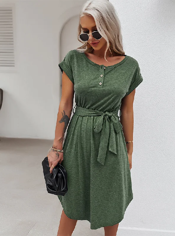 Sleeve Leisure Holiday Dress High-low unclassified dresses