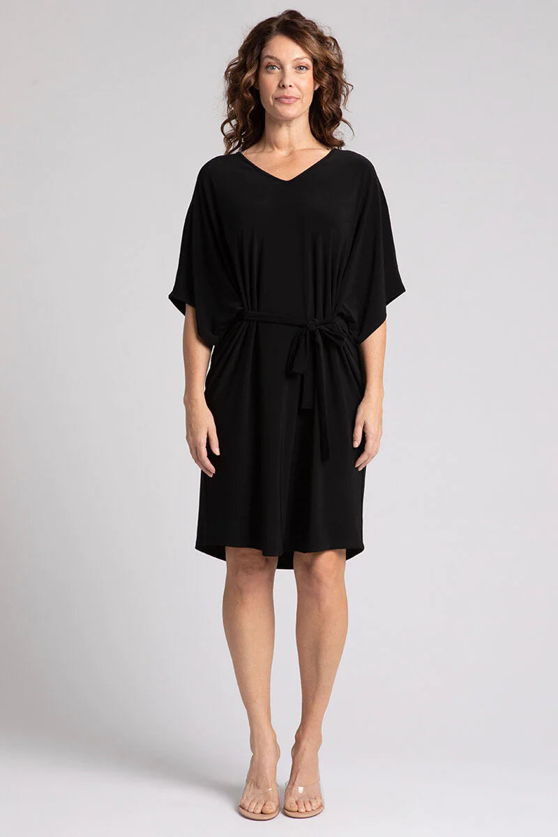 Slouchy V-Neck Dress With Tie Women's unclassified dresses