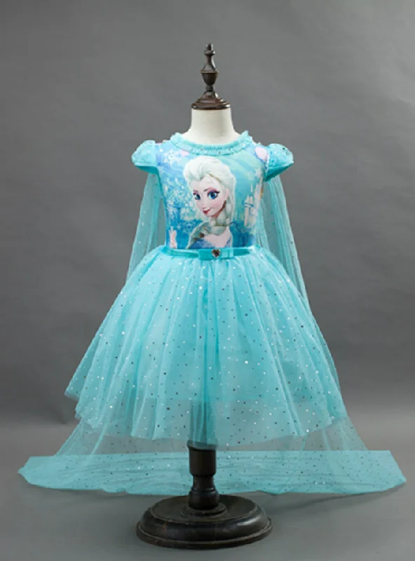 Snow Queen Fantasy Baby Girls Dresses + Cape Budget-friendly unclassified dresses