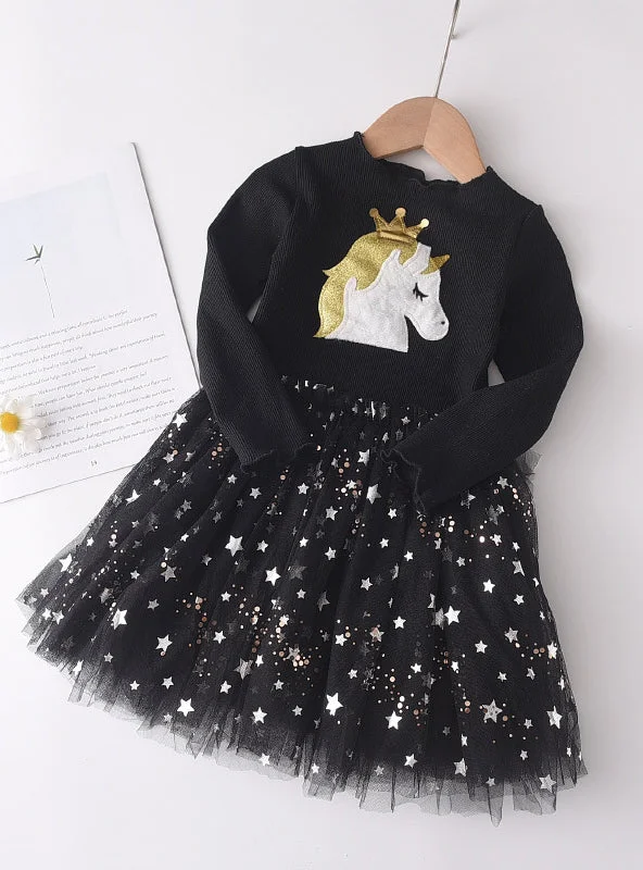 Spring Toddler Kids Unicorn Princess Dress Preppy unclassified dresses