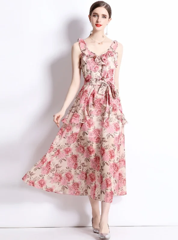 Summer Chiffon Floral Backless Dress Must-have floral dresses for this season