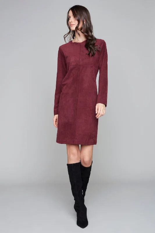 Pop Over Faux Suede Dress High-low unclassified dresses