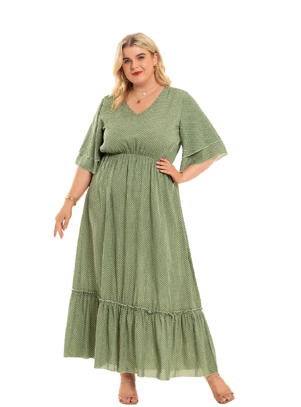 V-neck Bohemia Large Size Women's Dress Holiday unclassified dresses