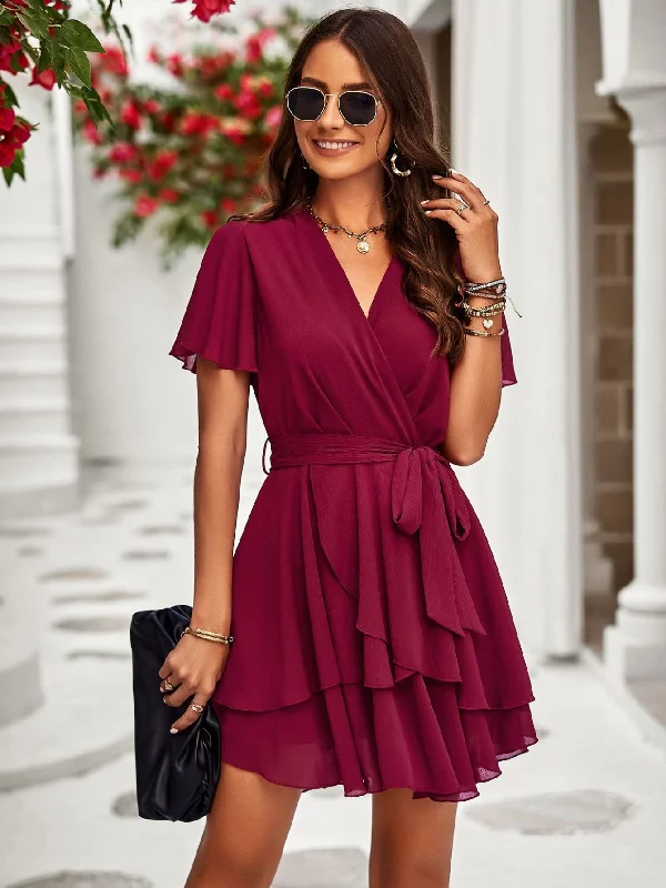 V-neck Casual Solid Color Dress Best-selling unclassified dresses