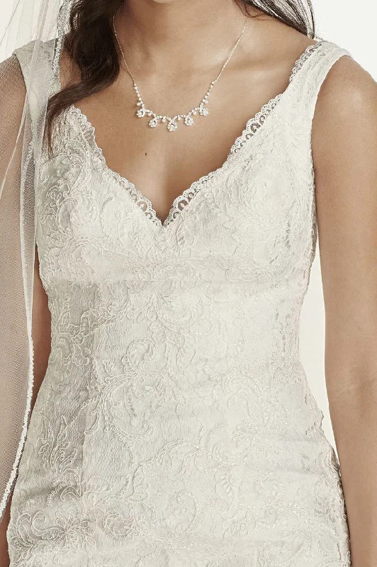 David's Bridal Lace Tiered Lace Dress