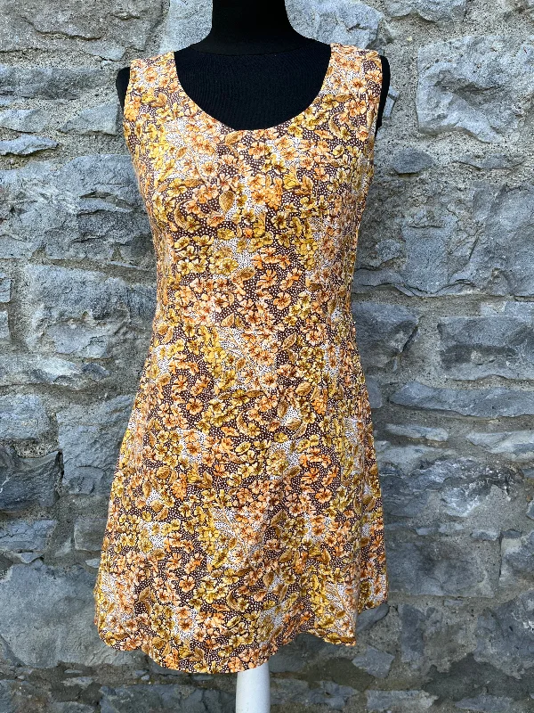 90s brown flowers mini dress uk 8 Polka Dot Skirt