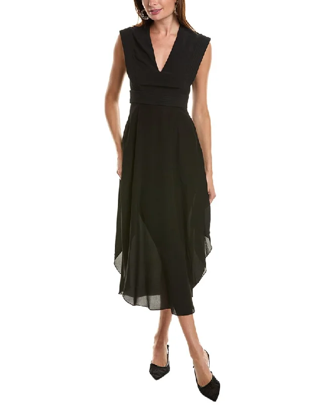 Stella McCartney Crepe Silk Maxi Dress Lace Detail Maxi