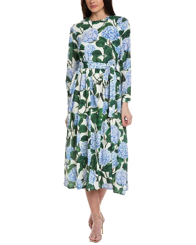 YAL New York Printed Midi Dress Flowy Midi Skirt